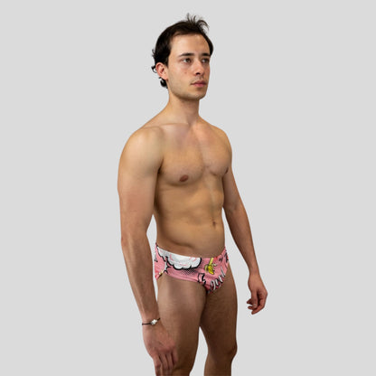 Swim Brief - Rose Banana Splash