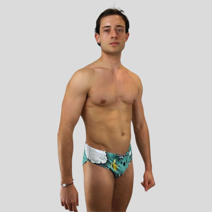 Swim Brief - Mint Banana Splash